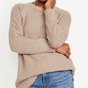 Old Navy Loose Textured Pullover Tunic Sweater